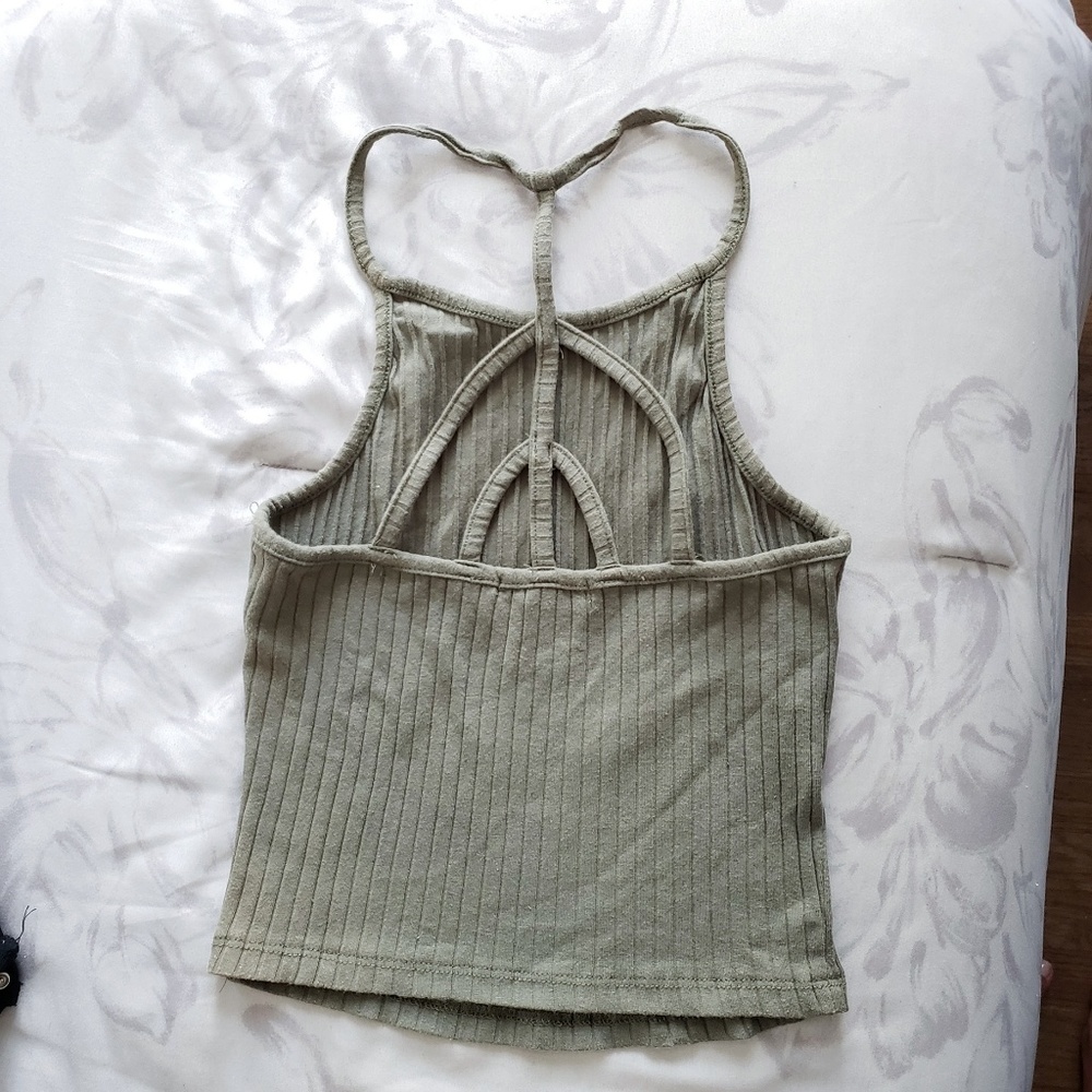 Olive Crop Top